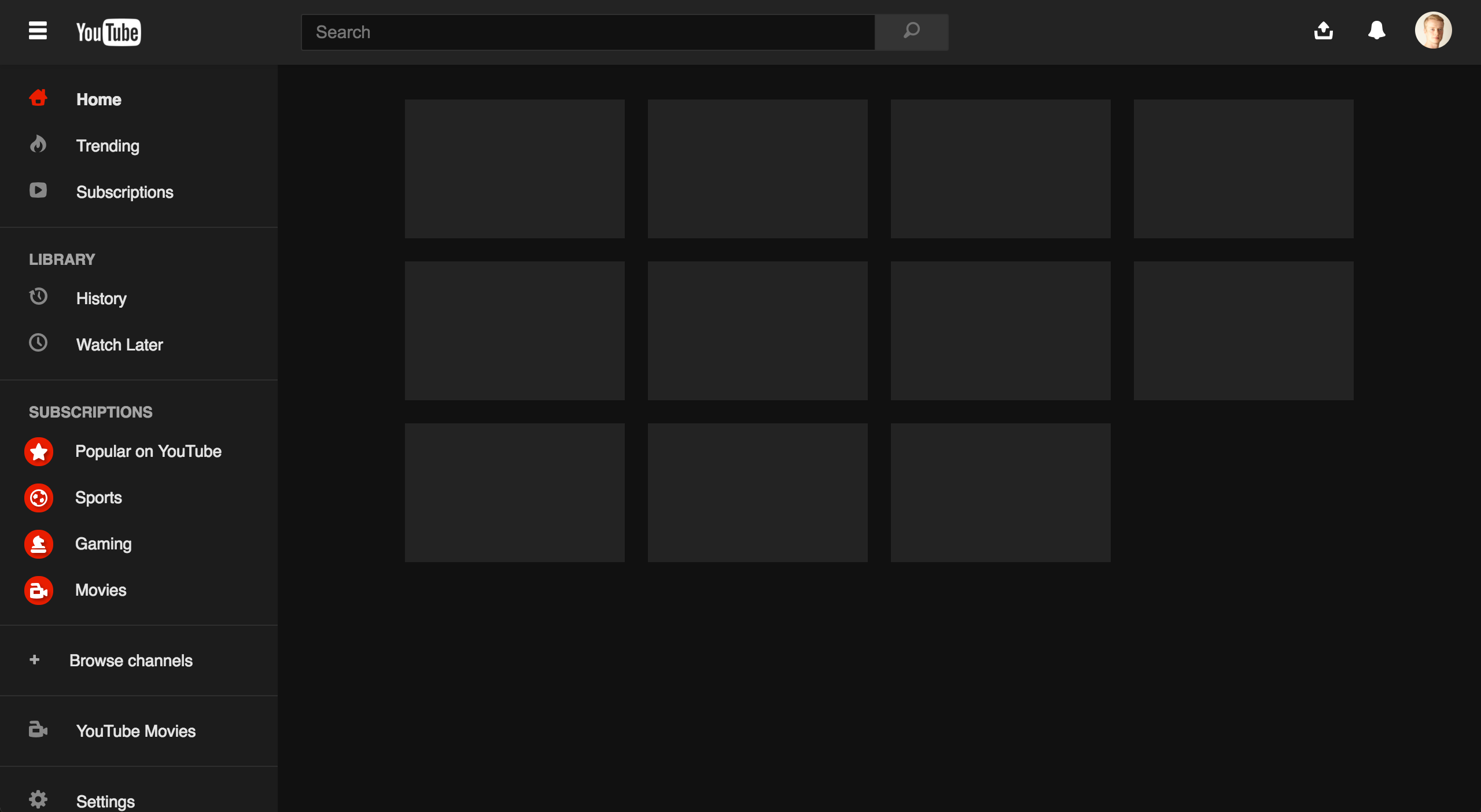 YouTube Dark Theme POC